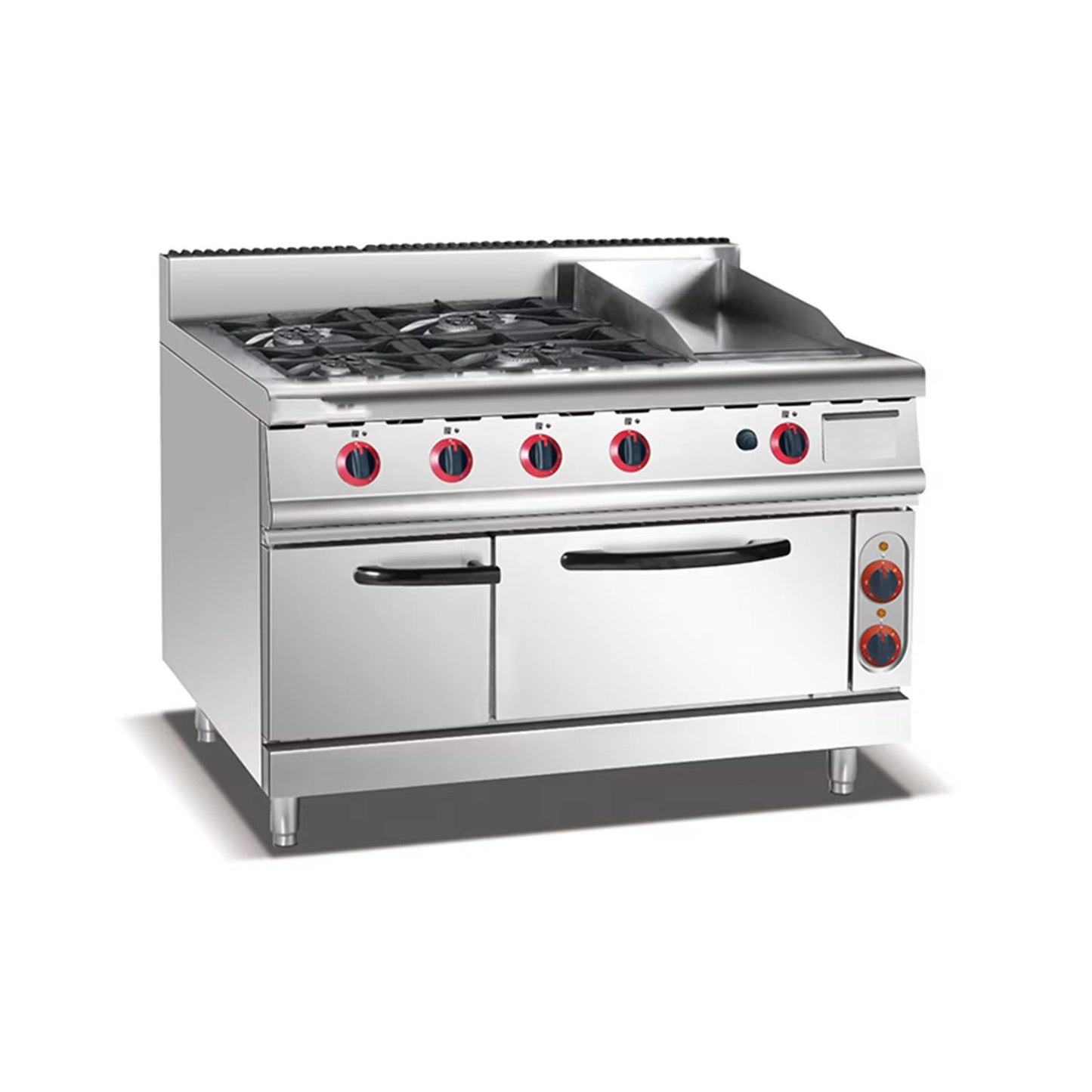 Gas Kange4-Burner Stove Griddle & Electric Oven