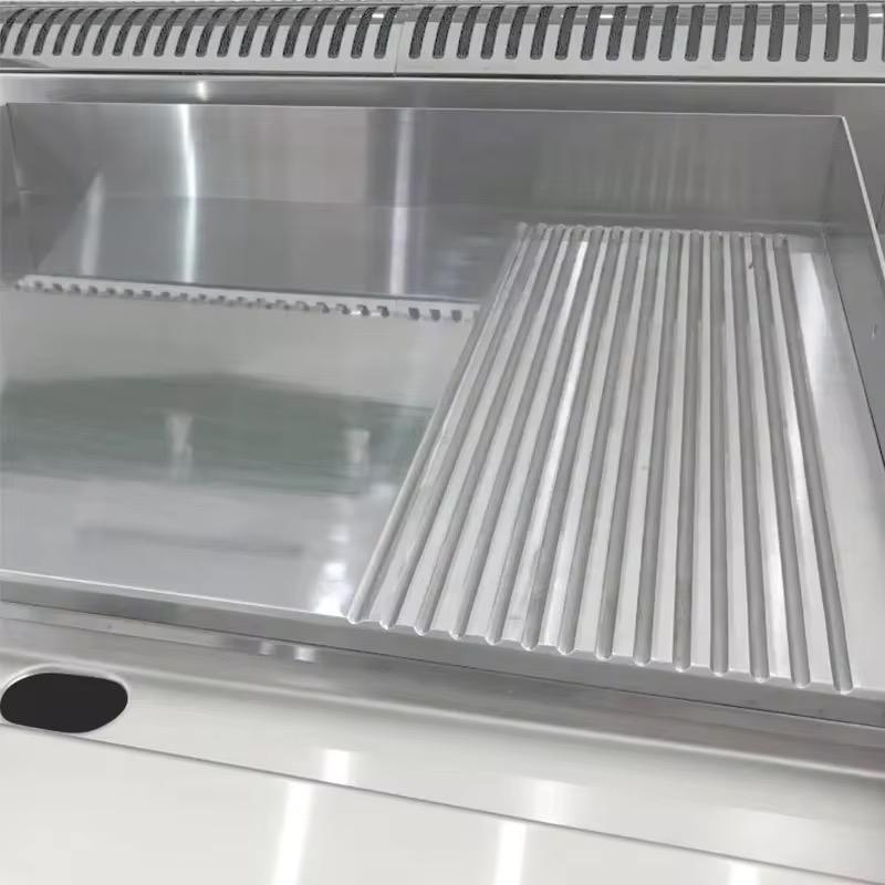 Gas Griddle(2/3Hlat,1/3 Grooved) With Electric Oven