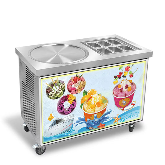 Ice Cream Cold Plate Freezer For Ice Cream Roll Making and Vending
