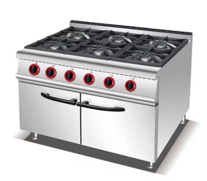 Gas 6-Burner Range With Cabinet