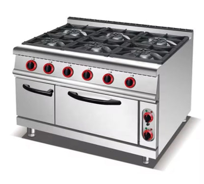 Gas 6-Burner Range With Electric Oven