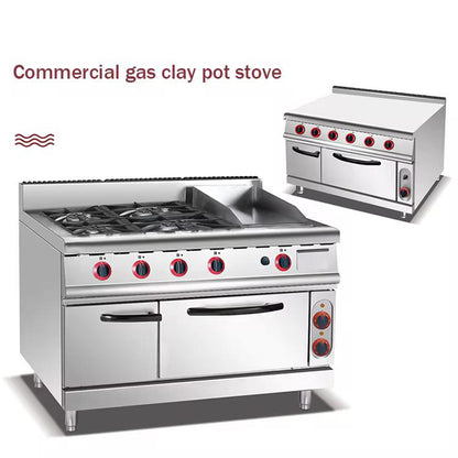 Gas Kange4-Burner Stove Griddle & Electric Oven