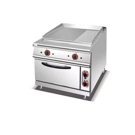 Gas Griddle(2/3Hlat,1/3 Grooved) With Electric Oven