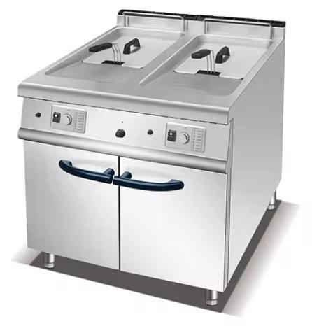 Gas 2-Tank Fryer With Cabinet
