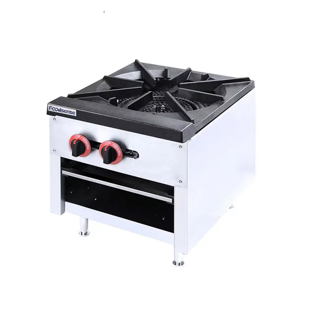 Professional Commercial Kitchen Portable Stainless Steel LPG Best Gas Stove Single Burner Energy-Saving