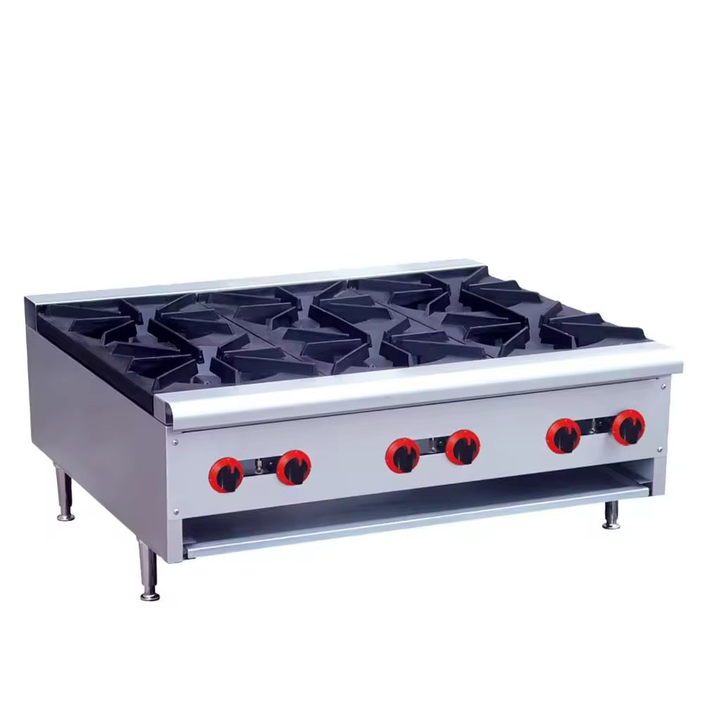Commercial LPG or Natural Gas 6 Burner Cooker