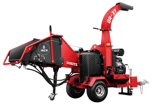 34HP Wood Crusher Forestry Mulcher Chipper 8 Inch Chipping Capacity Disc Hydraulic Wood Chipper Shredder
