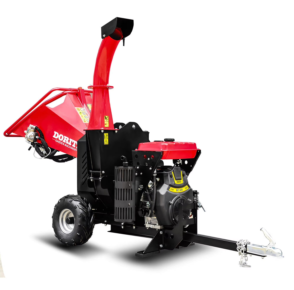 34HP Wood Crusher Forestry Mulcher Chipper 8 Inch Chipping Capacity Disc Hydraulic Wood Chipper Shredder